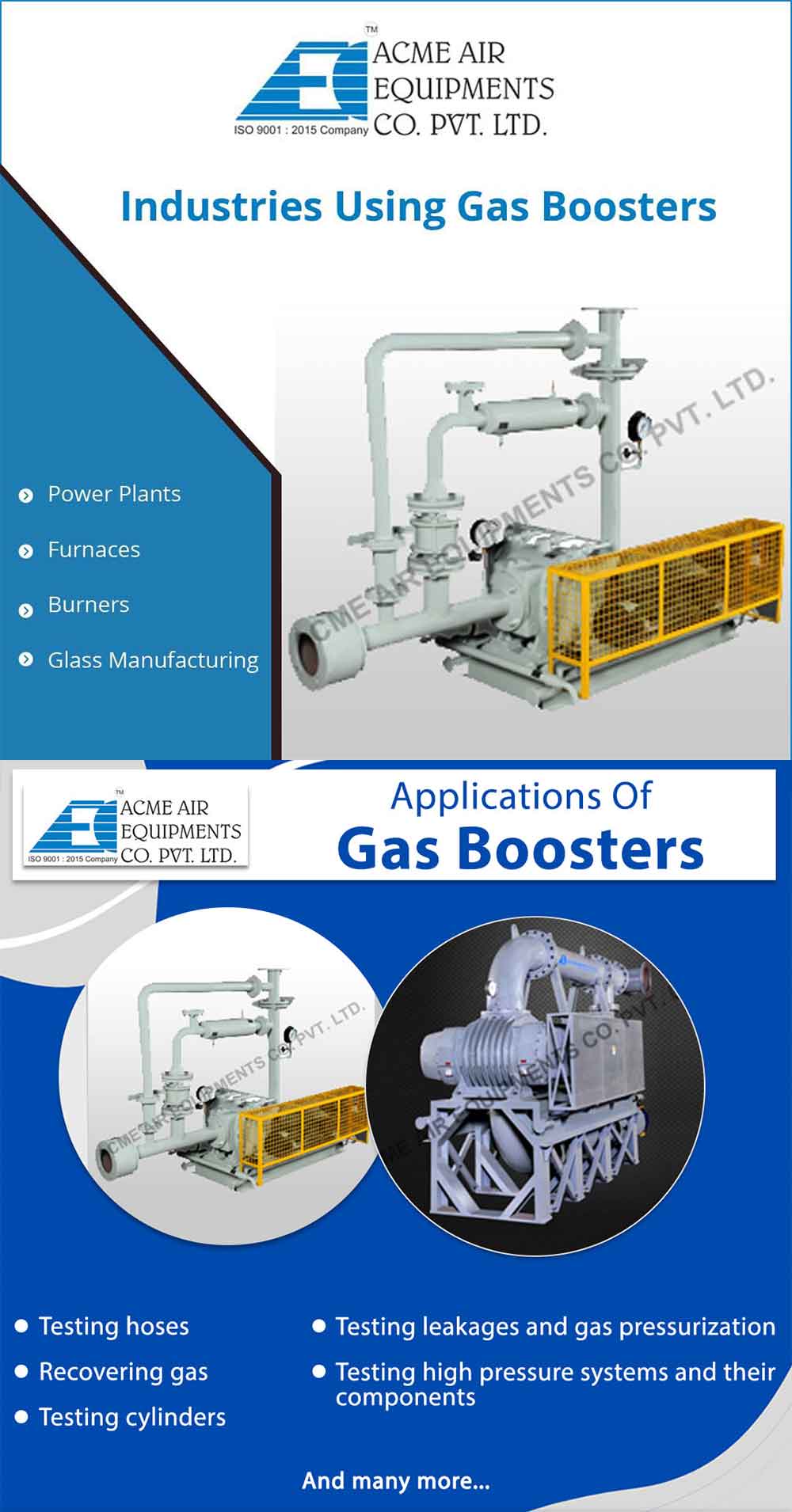 Gas Boosters and Compressors for Several Applications