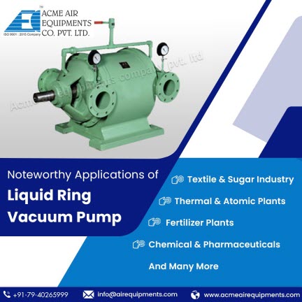 Applications of Liquid ring vacuum pump